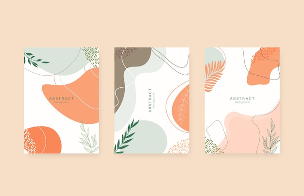 Abstract card with trendy abstract square templates Minimal design Design promotion