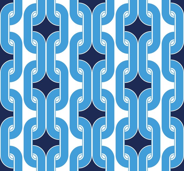Abstract Chains Complex Geometric Vector Pattern Trendy Fashion Colors Art Deco Style Chic Design