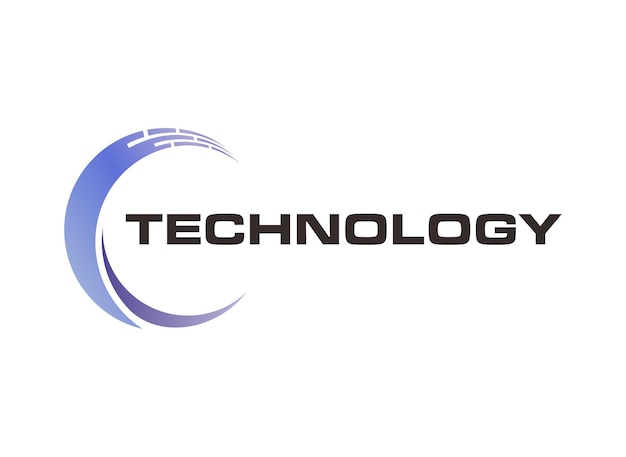 Abstract circle logo technology network simple modern design