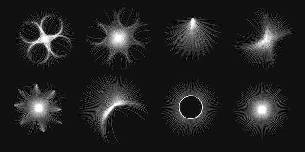 abstract circular geometric shape lines circle design round dynamic shape spiral vector