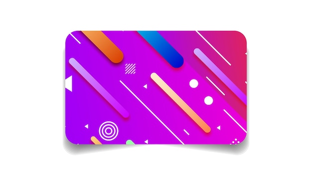 abstract color bank credit card template layout vector design style isolated on white background