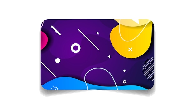 abstract color bank credit card template layout vector design style isolated on white background