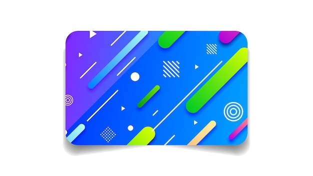 abstract color bank credit card template layout vector design style isolated on white background
