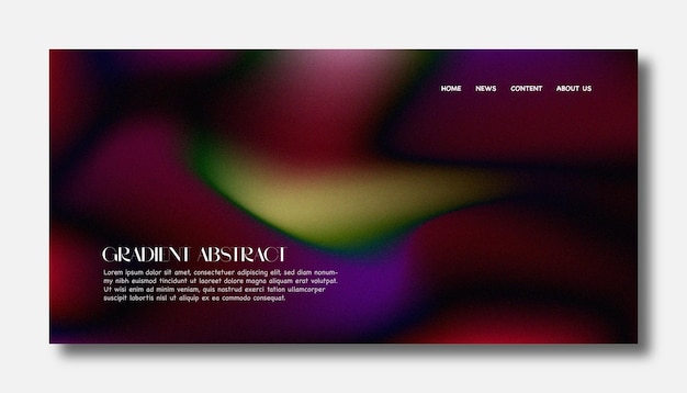 Abstract color gradient modern blurred background and film grain texture template with an elegant
