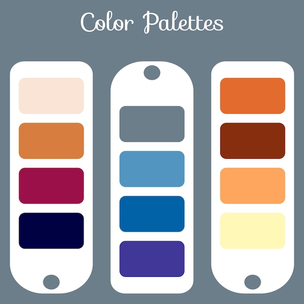 abstract color palettes set, multi color combination palettes background for ui ux design