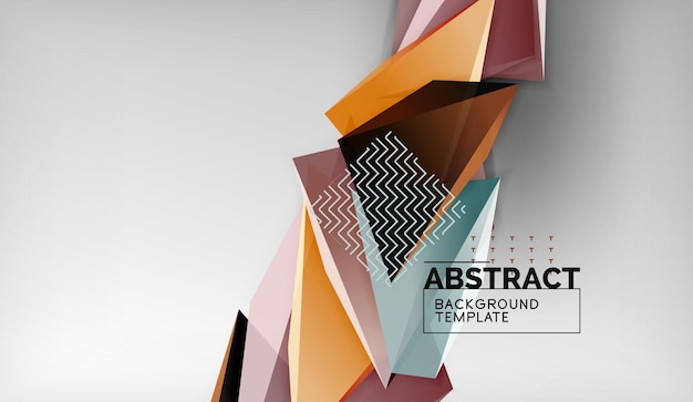 abstract color triangles geometric background mosaic triangular low poly style