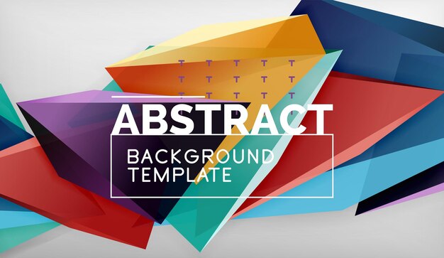Abstract color triangles geometric background Mosaic triangular low poly style