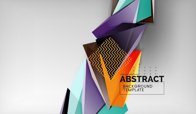 abstract color triangles geometric background mosaic triangular low poly style