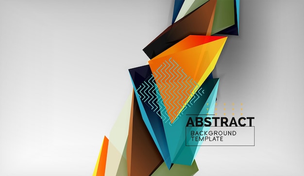 abstract color triangles geometric background mosaic triangular low poly style