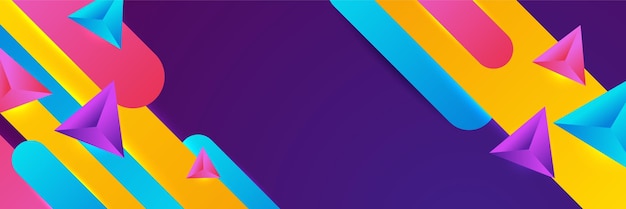Abstract colorful banner background Color gradient abstract background with dynamic wave line effect Vector abstract graphic design banner pattern background web template