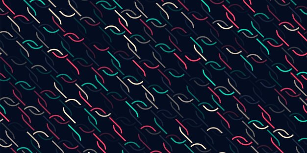 Abstract colorful chain pattern art illustration