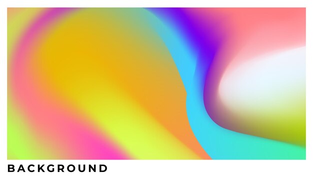 Abstract colorful gradient background with liquid wavy style