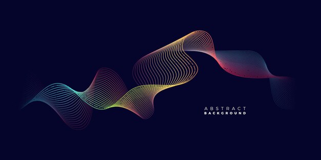 Abstract colorful line wave background for brochure flyer and poster