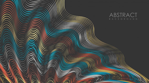 Abstract colorful line with vintage style