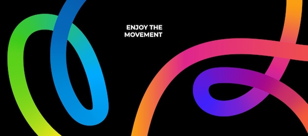 Abstract Colorful Lines and Gradient Design