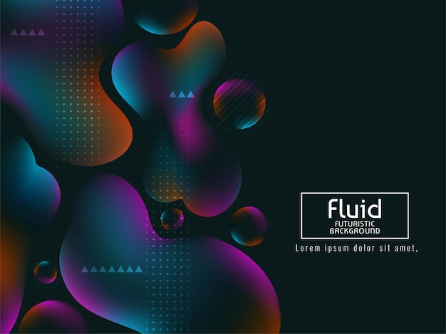 Abstract colorful liquid flow background vector