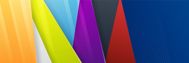abstract colorful polygon banner design template colorful tech web banner with geometric shapes backdrop and gradient colors vector graphic design banner pattern presentation background