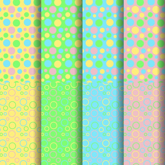 abstract colorful random circles seamless pattern5