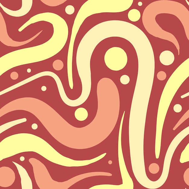 Abstract colorful swirls and shapes pattern