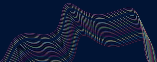 Abstract colorful wave lines background