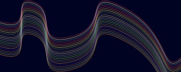 Abstract colorful wave lines background