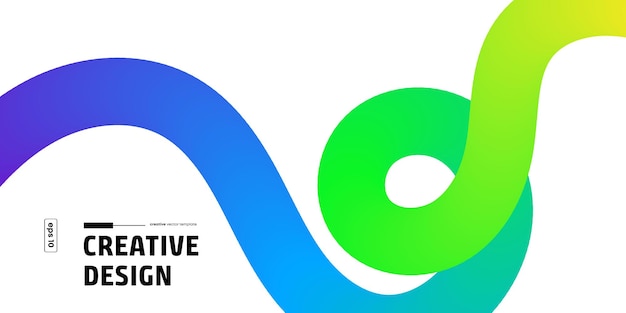 Abstract Colorful Waves Modern Creative Vector Design Template