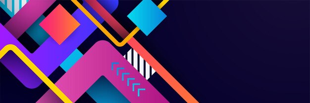 Abstract colourful colorful banner vector technology background for design brochure website flyer Geometric colourful colorful wallpaper for poster certificate presentation landing page