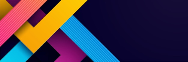 abstract colourful colorful geometric banner light triangle line shape with futuristic concept presentation background