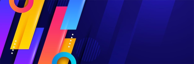 Abstract colourful colorful geometric banner light triangle line shape with futuristic concept presentation background