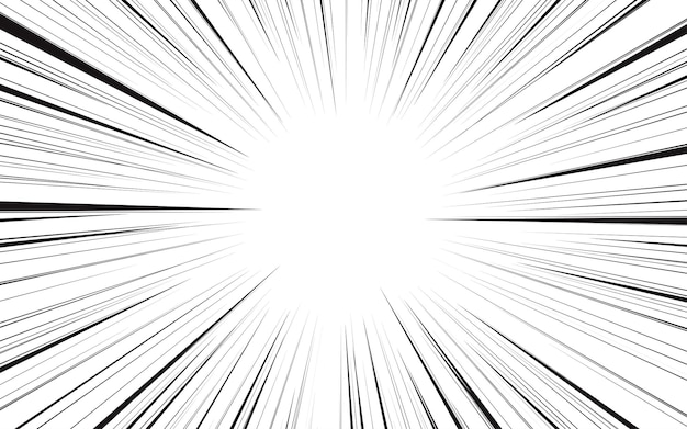 Abstract comic book flash explosion radial lines background Vector illustration for superhero design