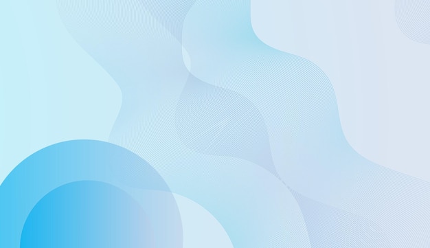 Abstract Composition of Flowing Blue Shapes