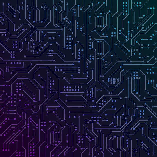 Abstract computer technology circuit board illustration