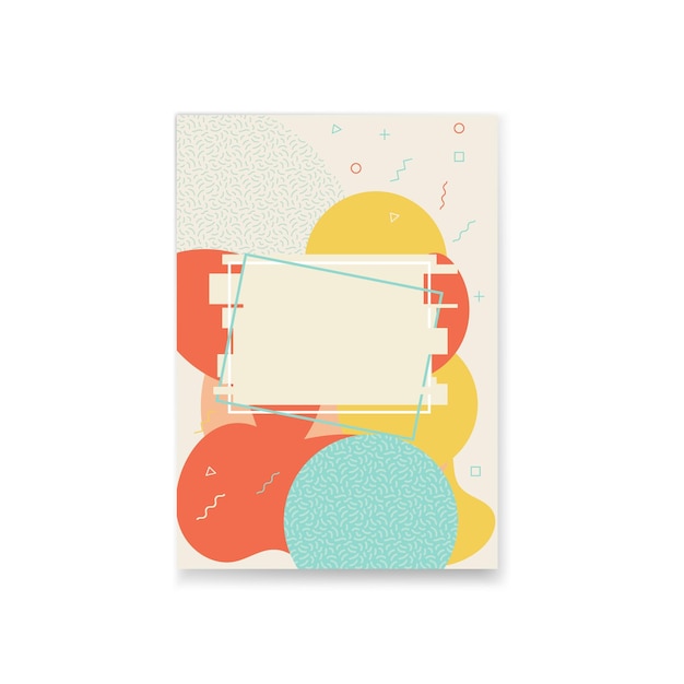 Abstract cover design template Minimal geometric background in Memphis style Vector illustration