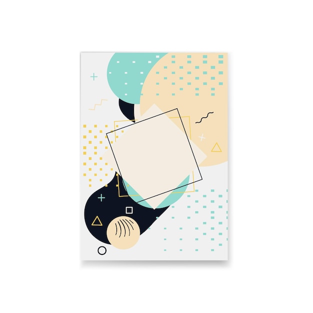Abstract cover design template Minimal geometric background in Memphis style Vector illustration