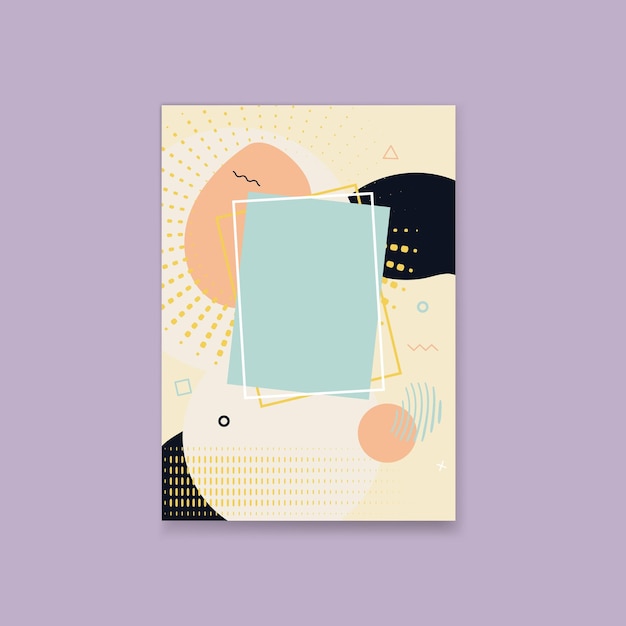 Abstract cover design template Minimal geometric background in Memphis style Vector illustration