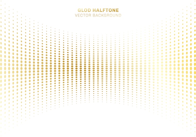 Abstract curve gold dots pattern halftone