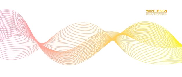 Abstract Curved Vector Background with Transparent Waved Line