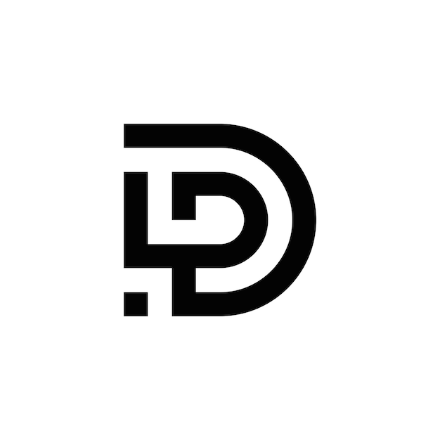 Abstract D DG initials monogram logo design, icon for business, template, simple, elegant