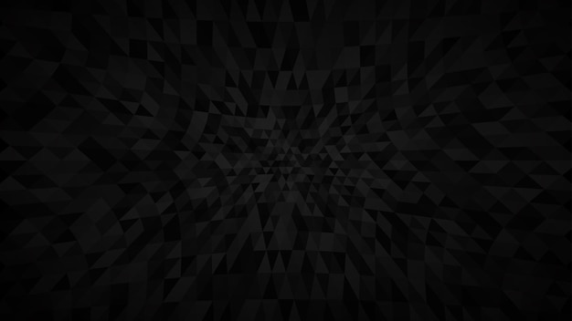 Abstract dark background of small triangles in shades of black and gray colors.