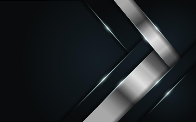 Abstract dark blue combination with silver line glowing
