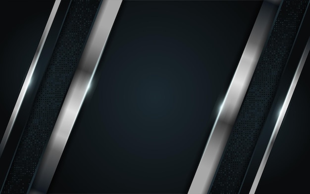 Abstract dark blue combination with silver line glowing