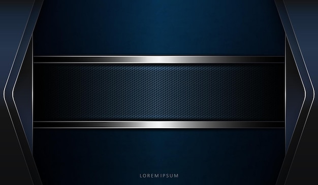 Abstract dark blue texture design with arrows and a textured border with a border