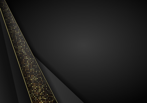 Abstract dark metallic overlap background. Luxury Abstract 3D background with a combination of luminous polygons in 3D style. Graphic design glitters dots element decoration.