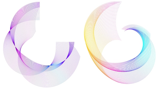 Abstract design element on white background of twist lines Vector Illustration eps 10 Golden ratio traditional proportions vector icon beauty salon for elegant business card background event party