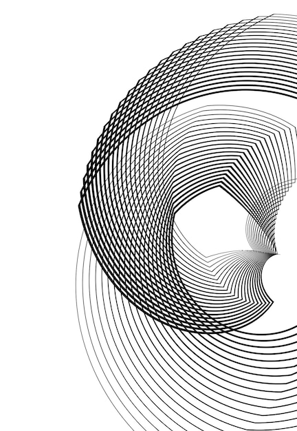 Abstract design element on white background of twist lines12