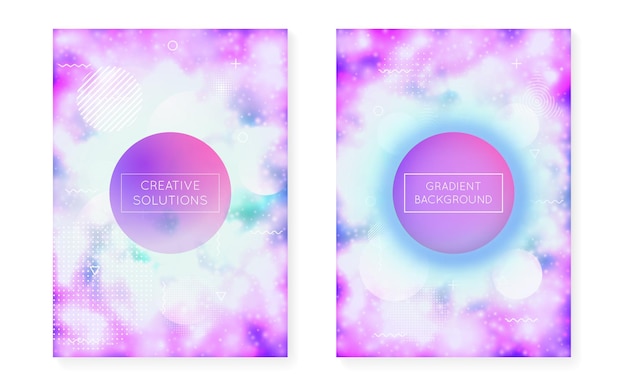 Abstract Design Holographic Fluid Magic Layout Motion Flyer