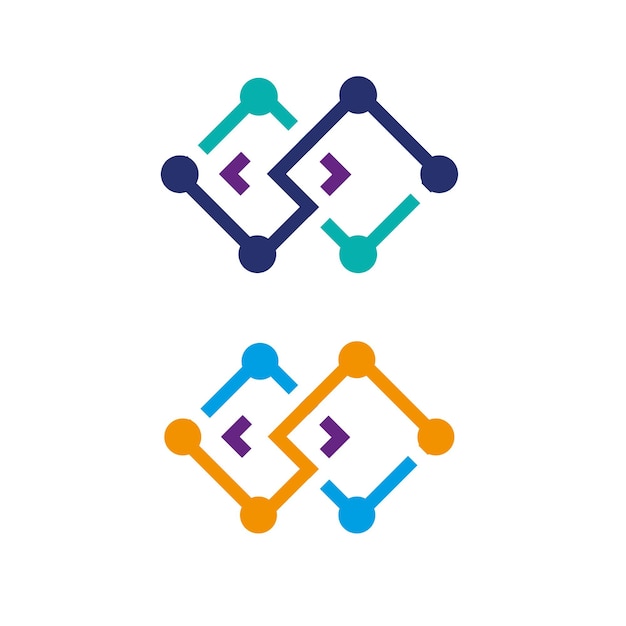 Abstract Design Logo for Tech Company or Brand