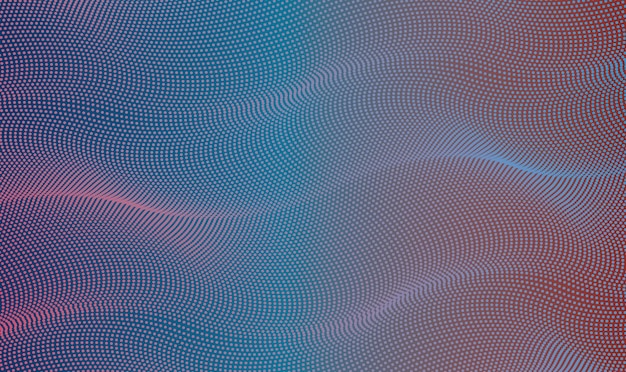 Abstract Digital Art Blue and Red Wave Pattern Background