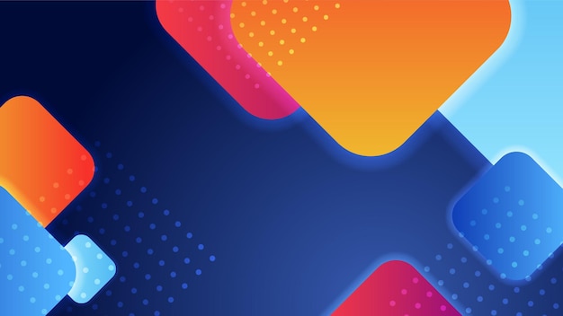 Abstract dynamic blue yellow orange red and orange gradient background