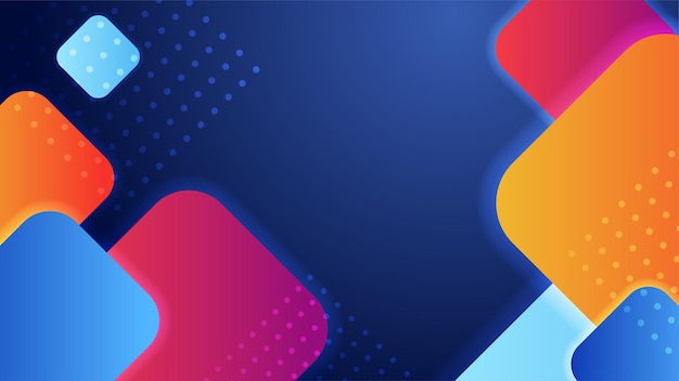 Abstract dynamic blue yellow orange red and orange gradient background